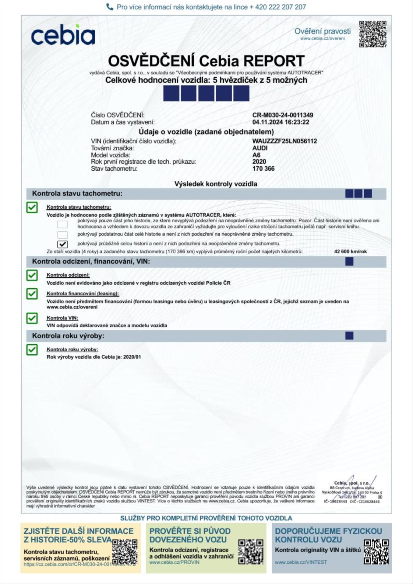 Hlavní fotografie vozu Audi A6 2,0 40 TDI 150 kW S-TRONIC Záruka až 5 let (8)