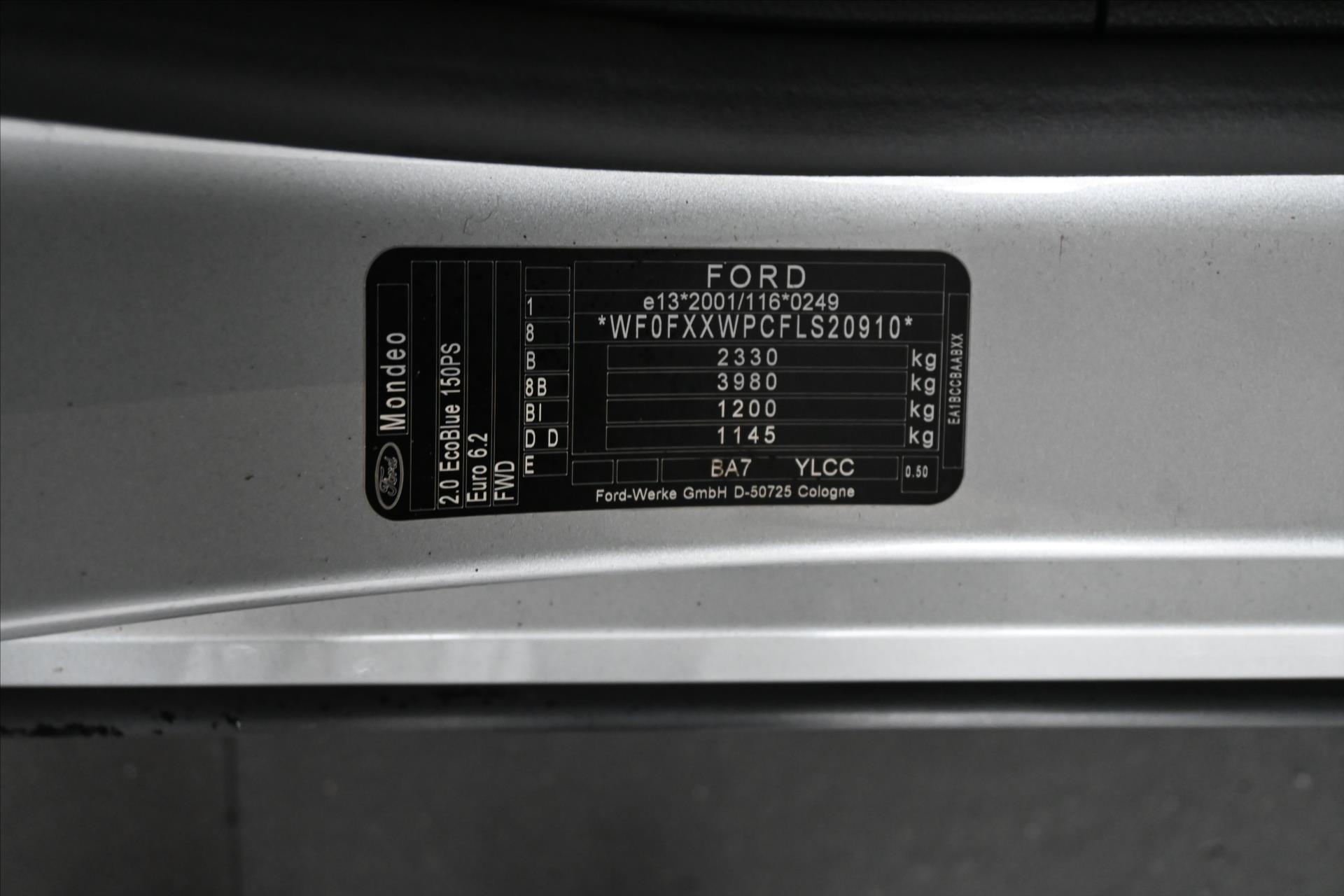 Hlavní fotografie vozu Ford Mondeo 2,0 EcoBlue 110 kW Titanium Záruka až 5 let (16)
