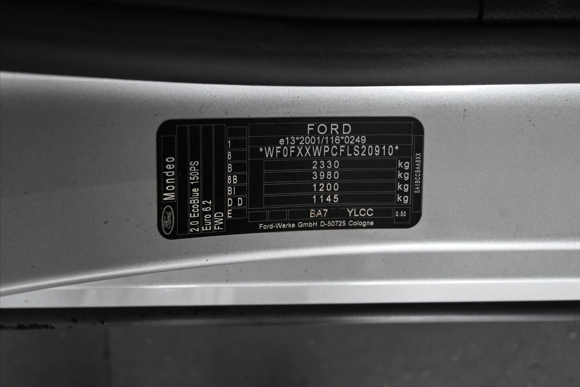 Hlavní fotografie vozu Ford Mondeo 2,0 EcoBlue 110 kW Titanium Záruka až 5 let (9)