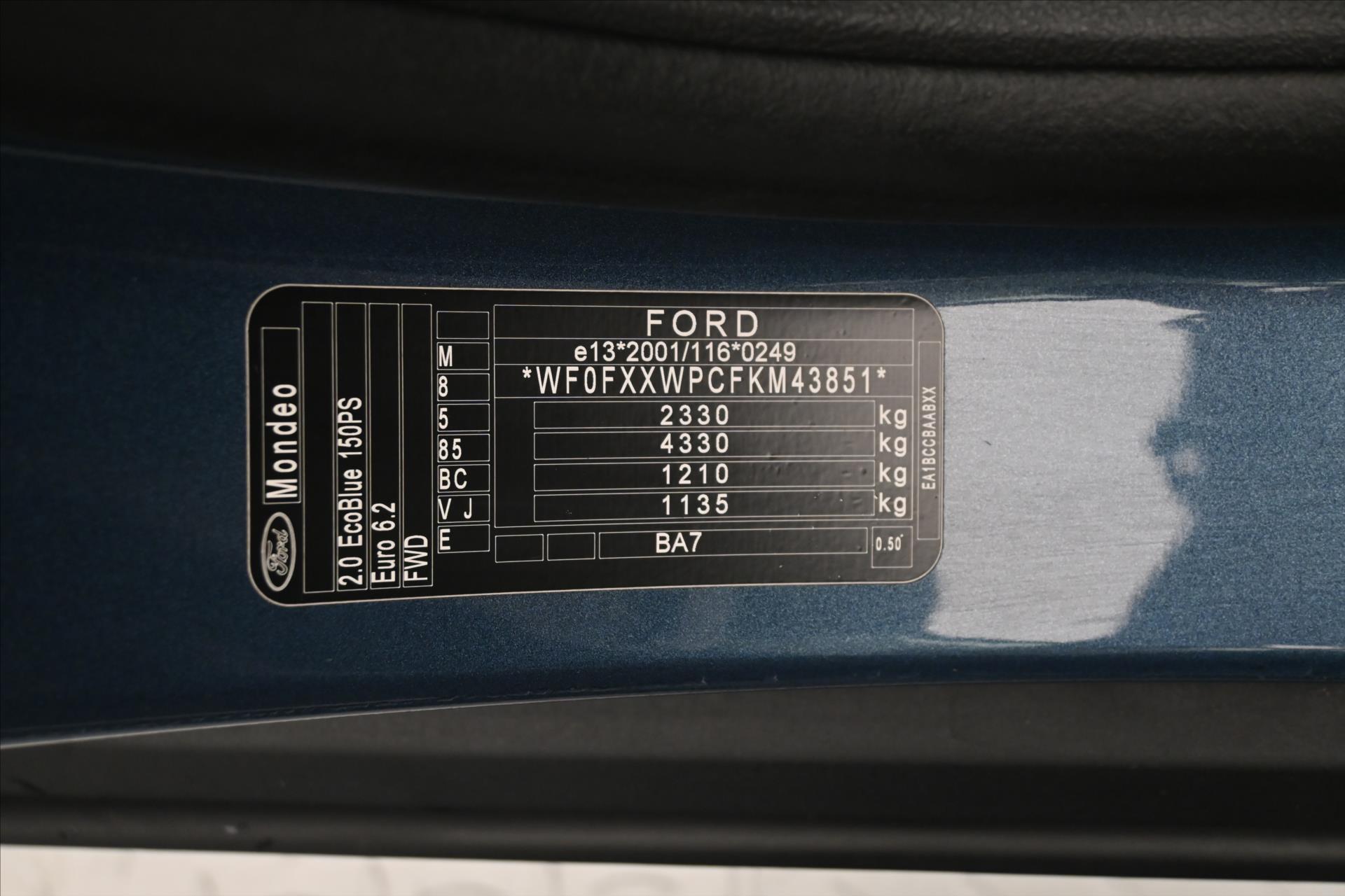 Hlavní fotografie vozu Ford Mondeo 2,0 TDCi 110kW AT8 Titanium Záruka až 5 let (18)