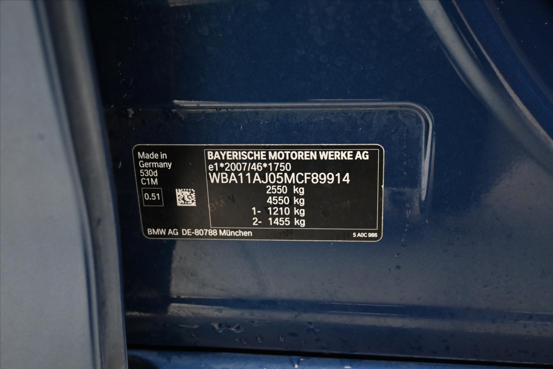 Main photo of the car BMW Row 5 3.0 530d 210 kW AT8 LED Warranty up to 5 years (11)