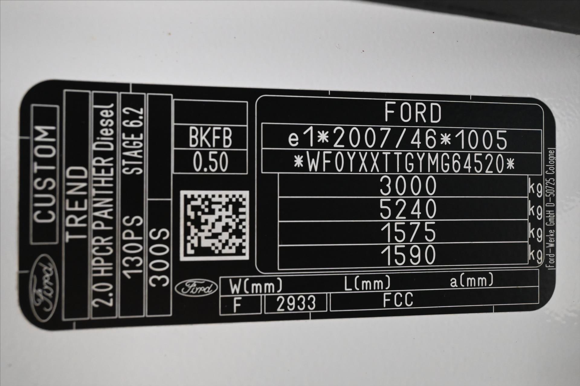 Hlavní fotografie vozu Ford Transit Custom 2,0 ECOBLUE 96KW L2H1 Záruka až 5 let (12)