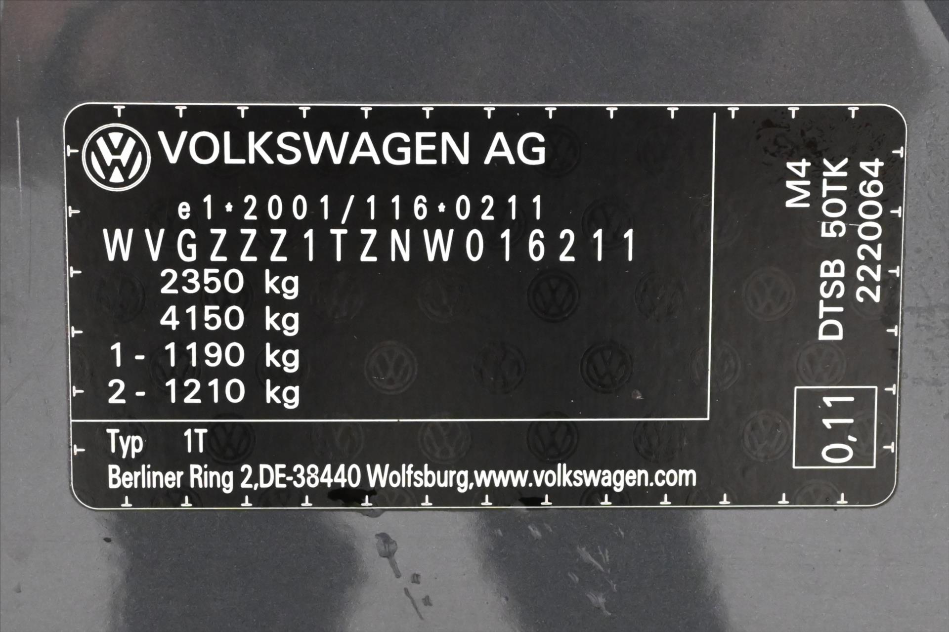 Hlavní fotografie vozu Volkswagen Touran 2,0 TDI 110 kW DSG 7 Míst Záruka až 5 let (13)