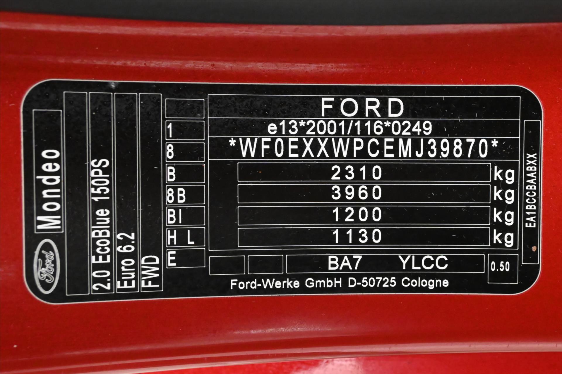 Hlavní fotografie vozu Ford Mondeo 2,0 EcoBlue 110 kW Titanium Záruka až 5 let (12)