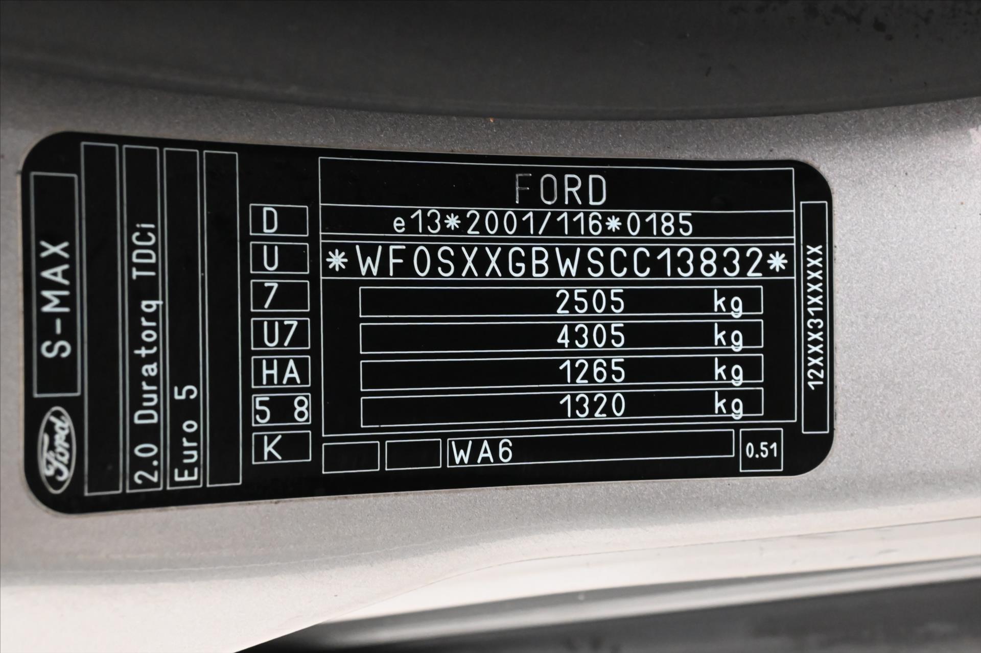 Hlavní fotografie vozu Ford S-MAX 2,0 TDCi 103kW NAVI Výhřev sedaček (12)
