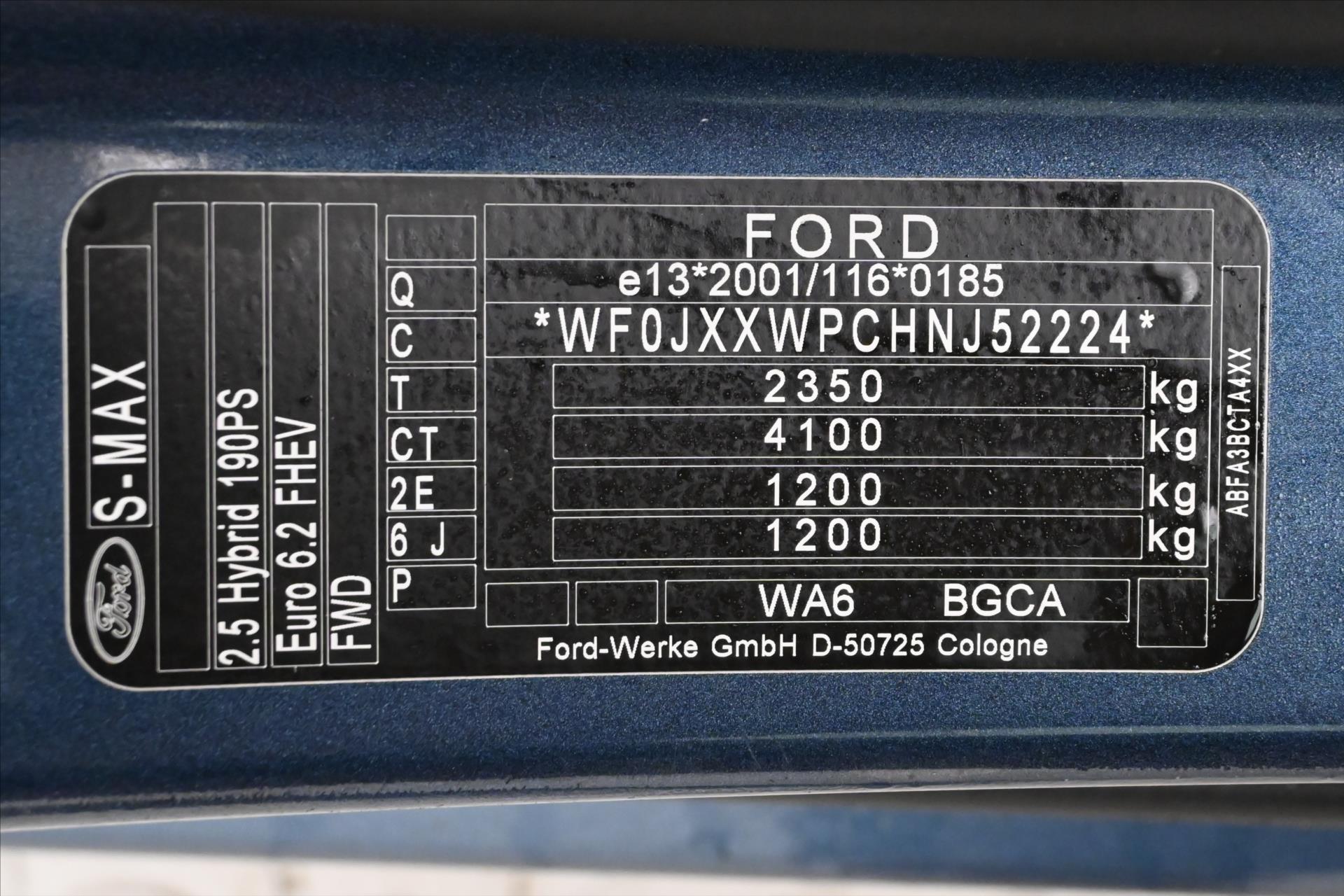 Hlavní fotografie vozu Ford S-MAX 2,5 Hybrid 140 kW AT Záruka až 5 let (13)