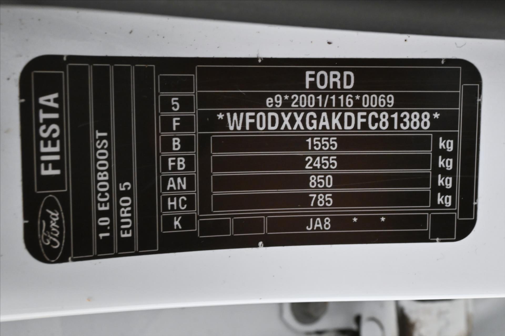 Main photo of the car Ford Fiesta 1.0 EcoBoost 74kW Titanium Serv. Book (13)